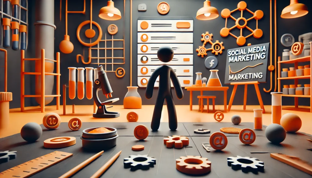 B2B Social Media stickman
