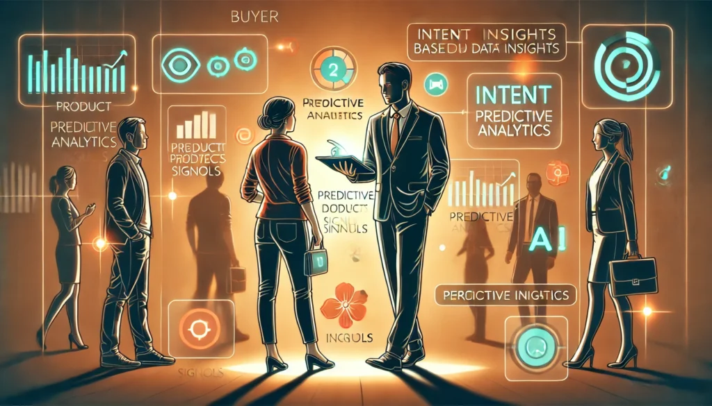 Intent Data is driving targeting precision. The image shows a seller is approaching a buyer before the buyer approaches the seller 